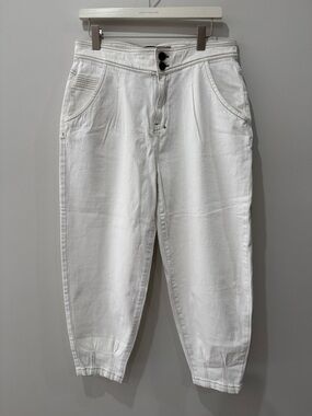 Seventy + Mochi Size 30 The High Waist Cocooon Mom Jean in Beige